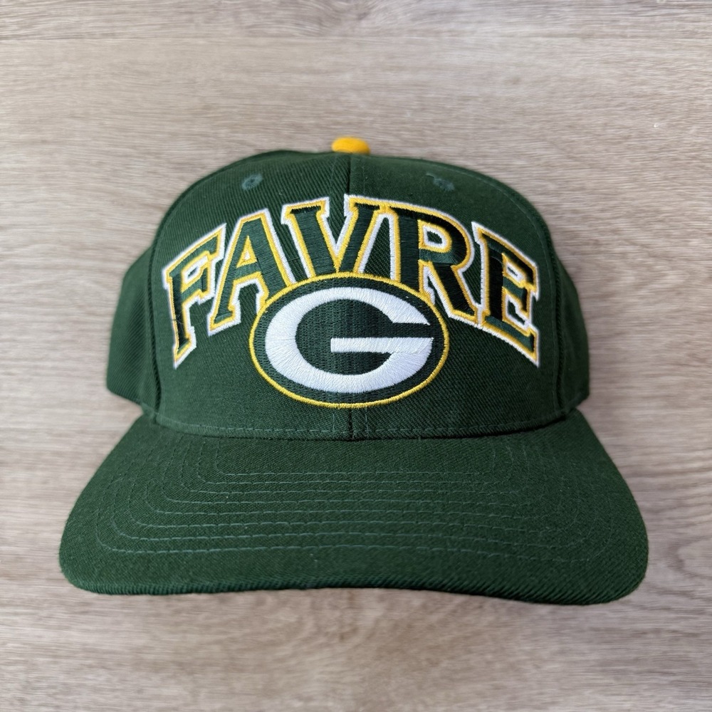 Vintage 90s Green Bay Packers Starter Brett Favre Hat Cap Shockwave Snapback